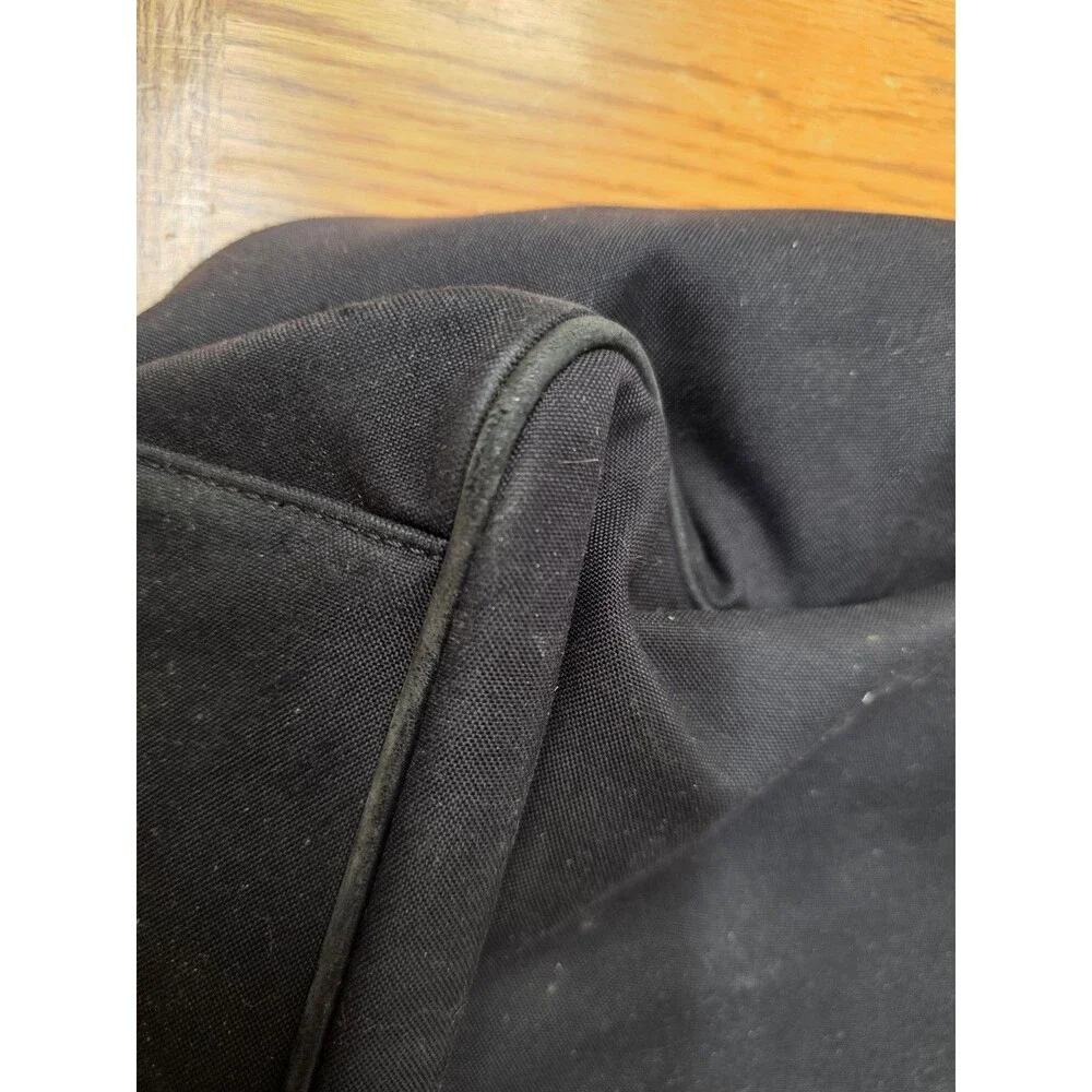Coach Black Nylon Leather Trim Computer Messenger Tote Laptop Crossbody 6437 B